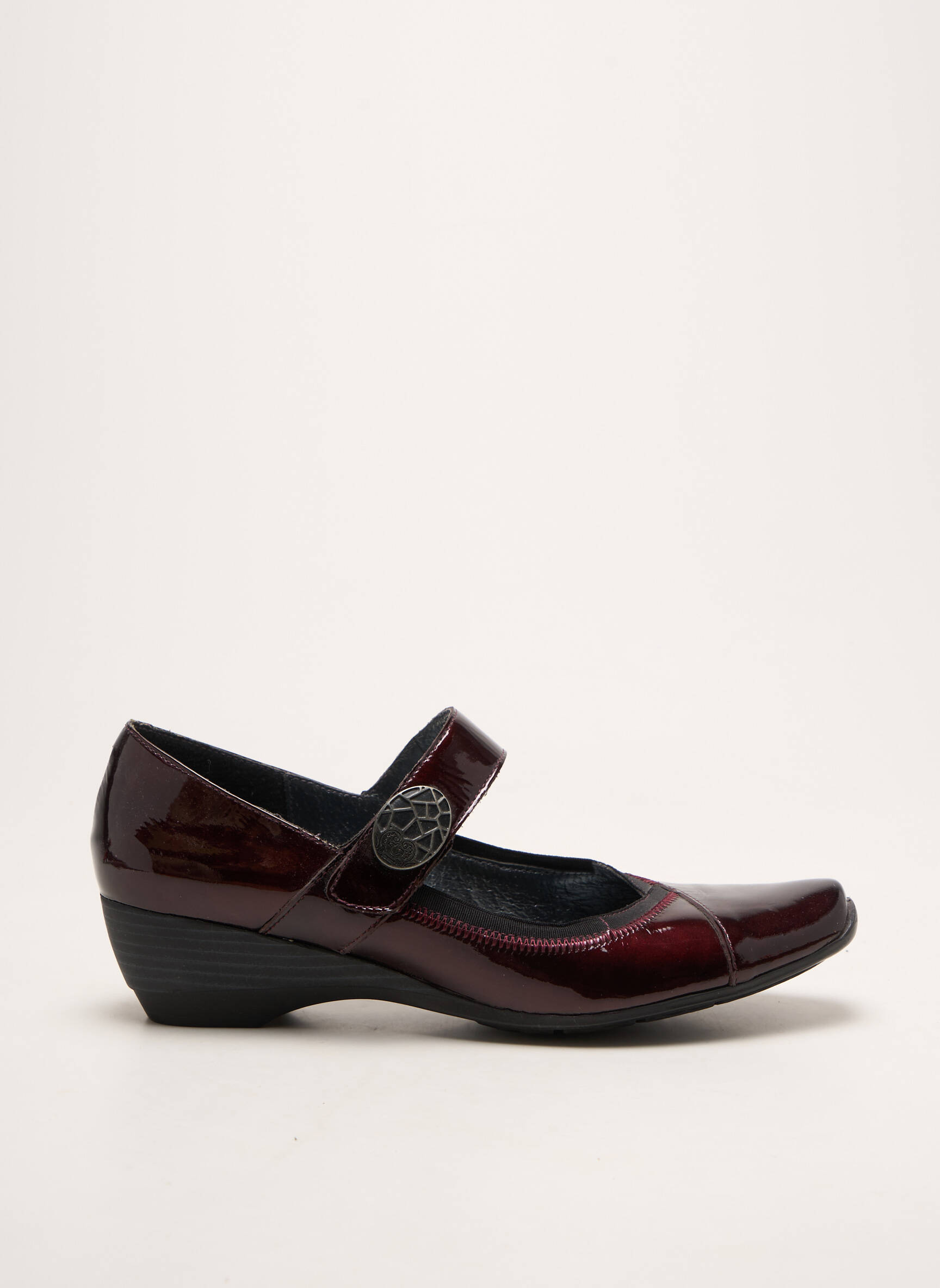 Balerinos lygus medžiaga kulnas nuo 4 iki 6 cm raudona GEO-REINO moteris