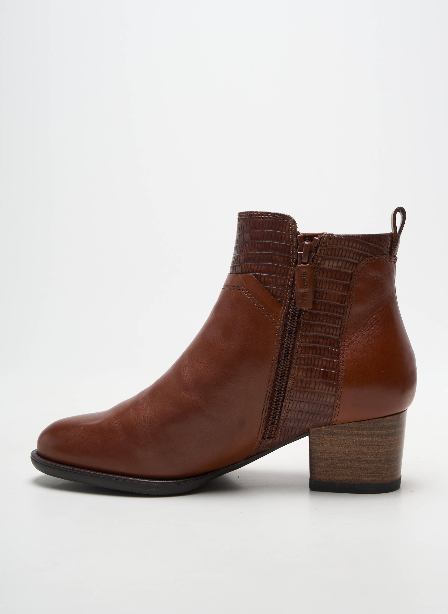 Batai/botai satino audinys kulnas nuo 4 iki 6 cm rudas TAMARIS moteris
