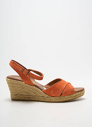 Espadrilės amortizuojančios pado tipas kulnas nuo 4 iki 6 cm oranžinė LA MAISON DE L'ESPADRILLE moteris