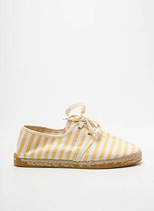 Espadrilės šnervių uždarymas plokščias kulnas iki 3 cm geltona LA MAISON DE L'ESPADRILLE moteris