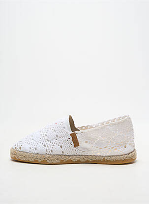 Espadrilės apvalus mygtukas plokščias kulnas iki 3 cm baltas LA MAISON DE L'ESPADRILLE moteris
