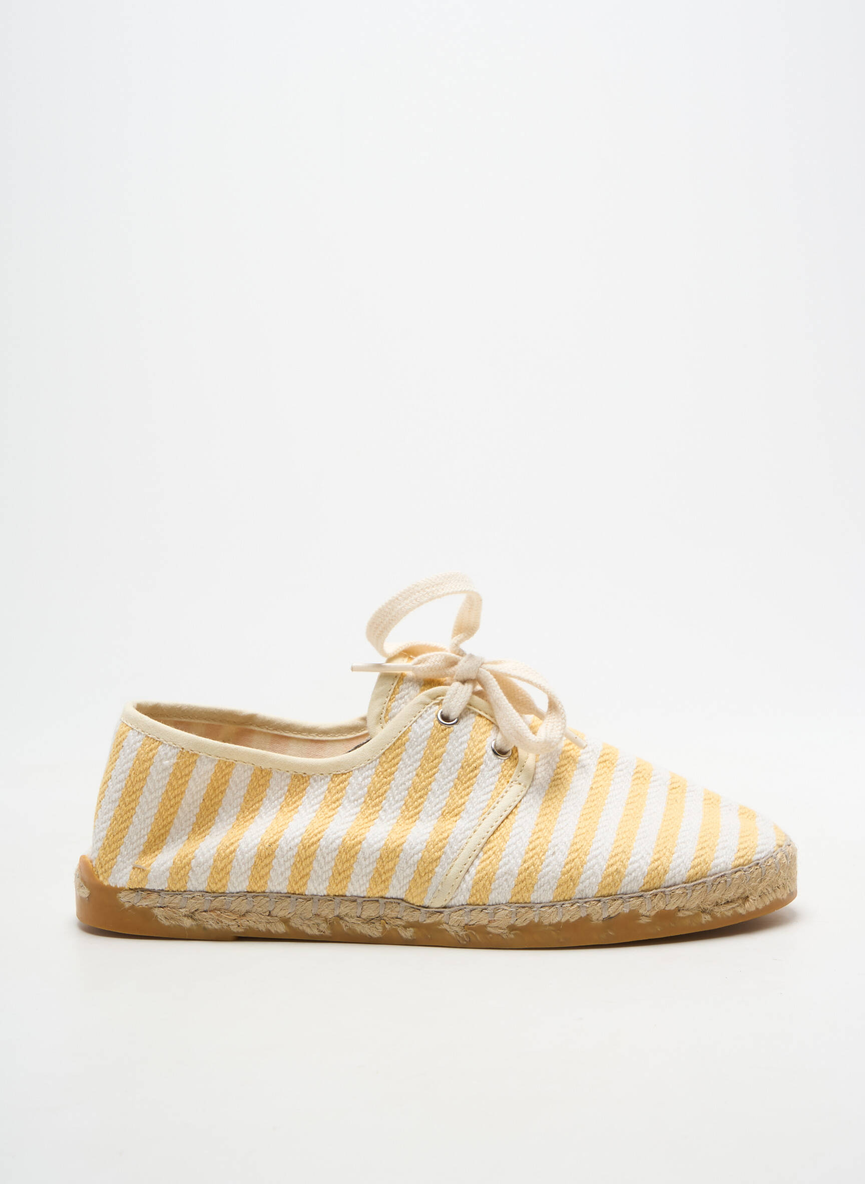 Espadrilės šnervių uždarymas plokščias kulnas iki 3 cm geltona LA MAISON DE L'ESPADRILLE moteris
