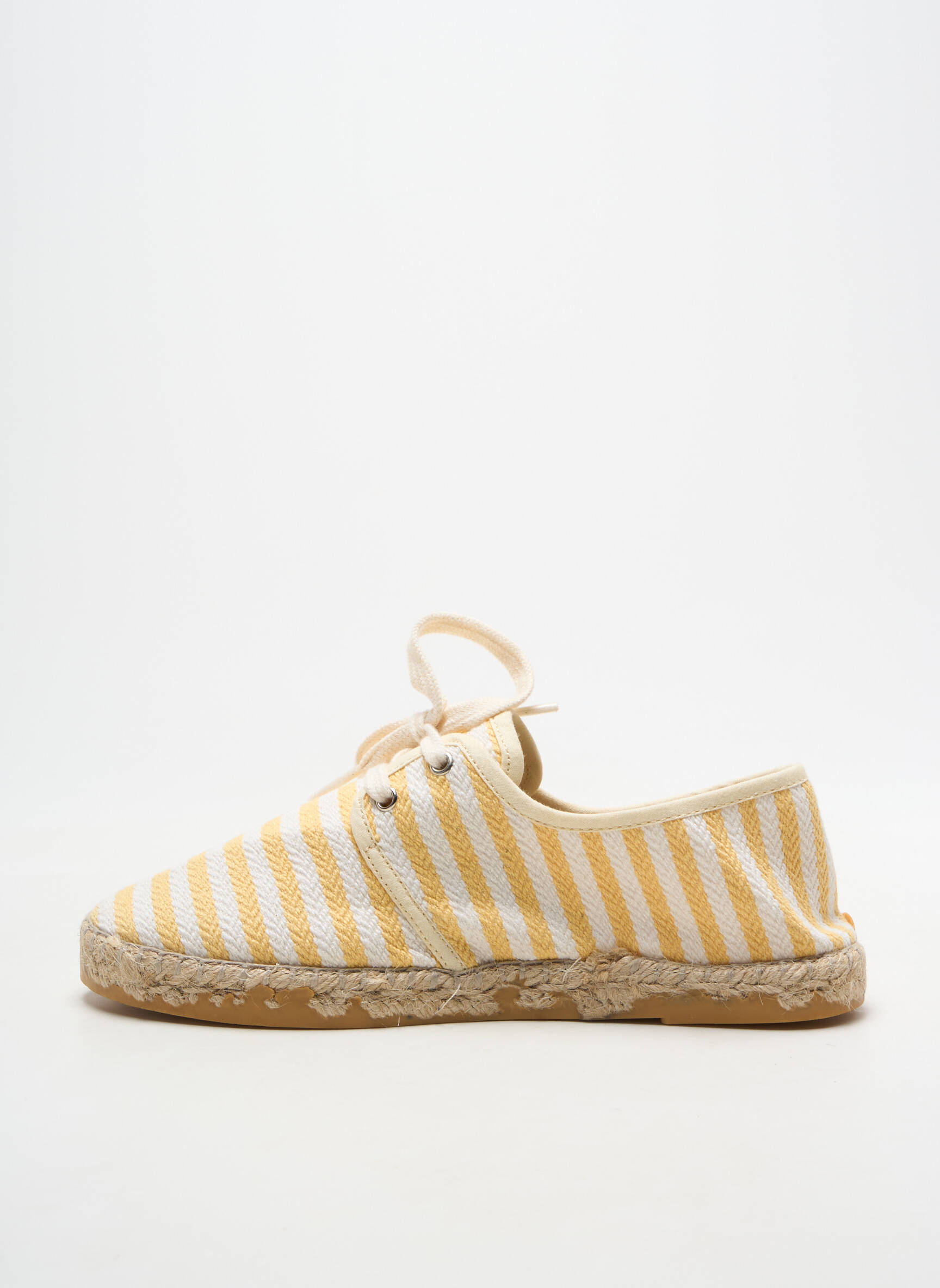 Espadrilės šnervių uždarymas plokščias kulnas iki 3 cm geltona LA MAISON DE L'ESPADRILLE moteris