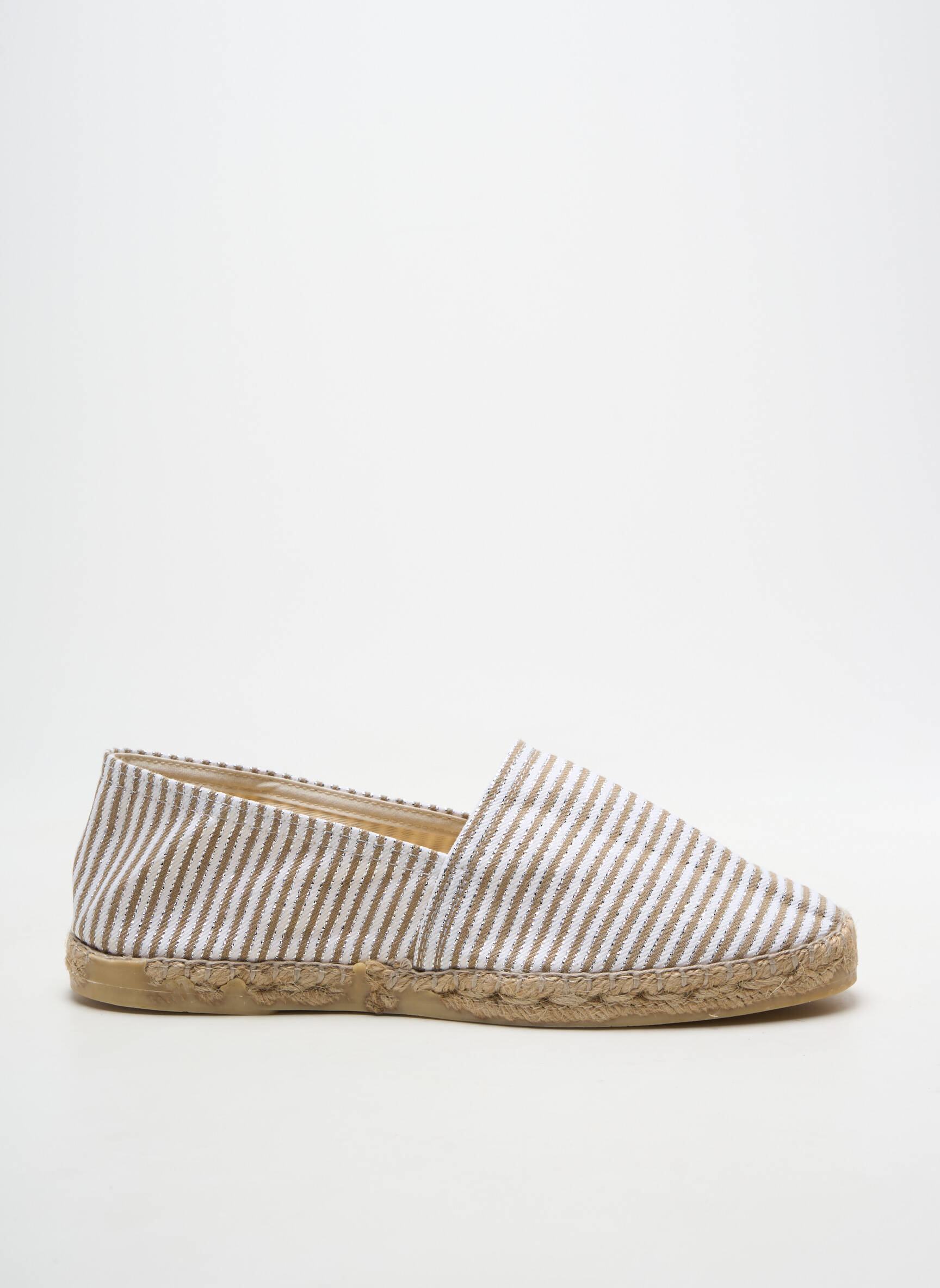 Espadrilės apvalus mygtukas plokščias kulnas iki 3 cm bežinis LA MAISON DE L'ESPADRILLE moteris