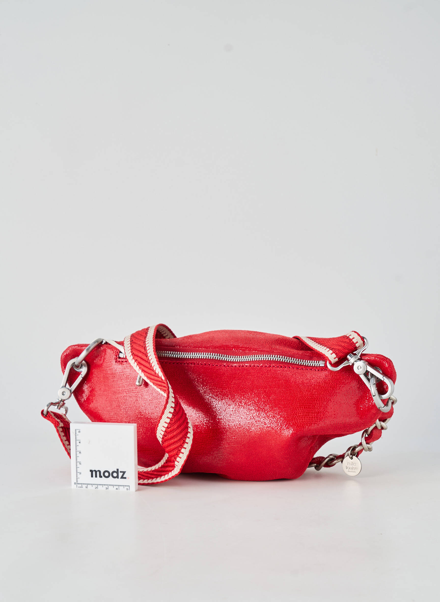 Krepšys užtrauktukas uždarymas bananas raudona MILA LOUISE moteris