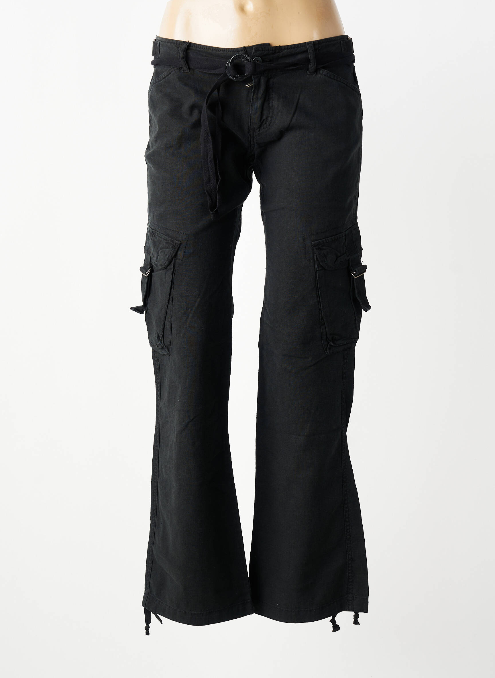 Kargo kelnė maža dydžio maža dydžio juodas RWD moteris