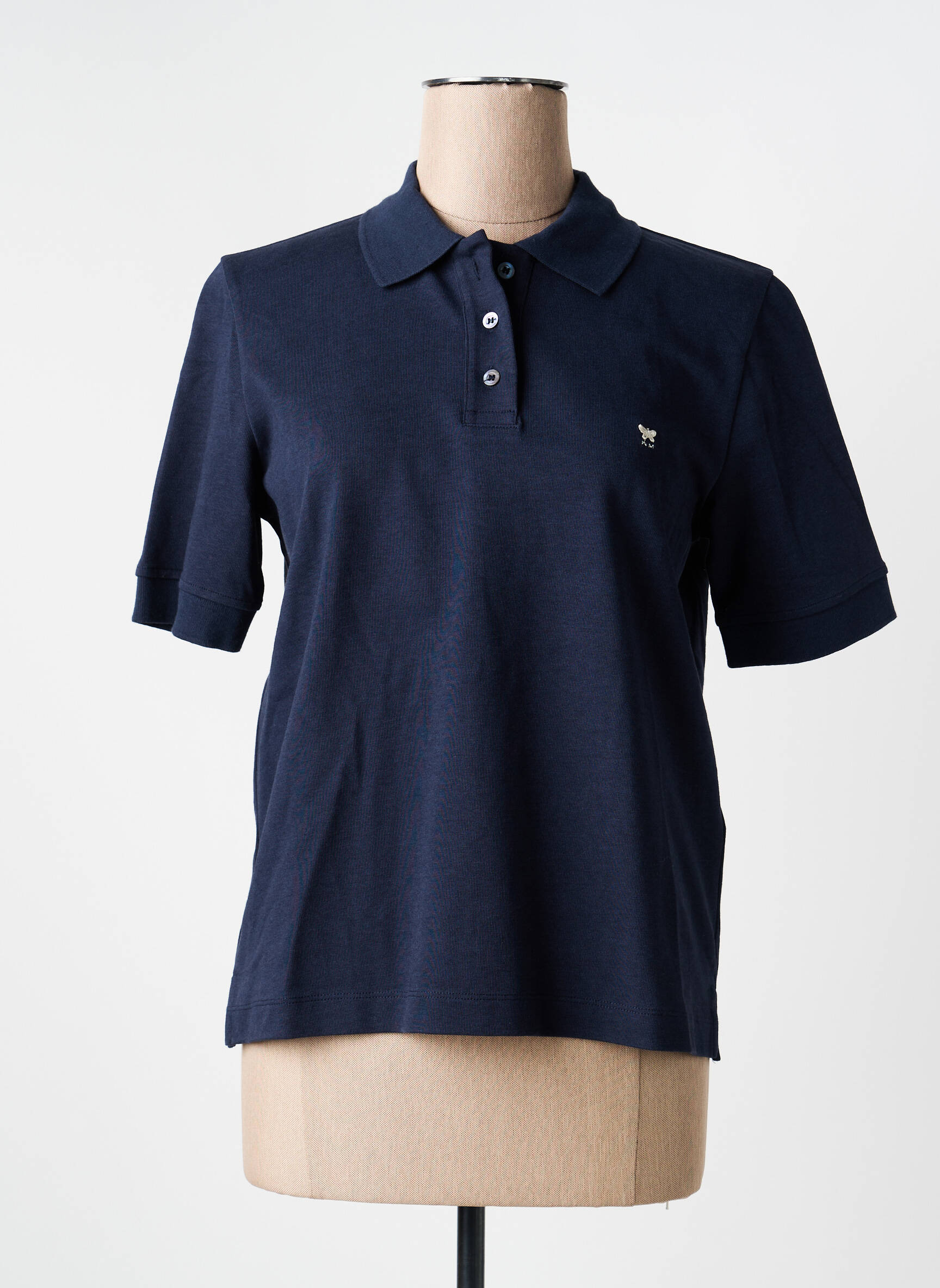 Polo siuvinėjimas trumpas rankovės mėlyna WEEKEND MAXMARA moteris