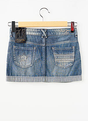 Pusilgis sijonas pusiau nepralaidus tinklas mėlyna PEPE JEANS mergina