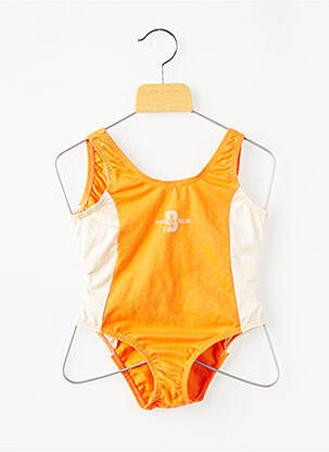 Vienos dalies maudymosi kostiumas tamprumas oranžinė PETIT BATEAU mergina