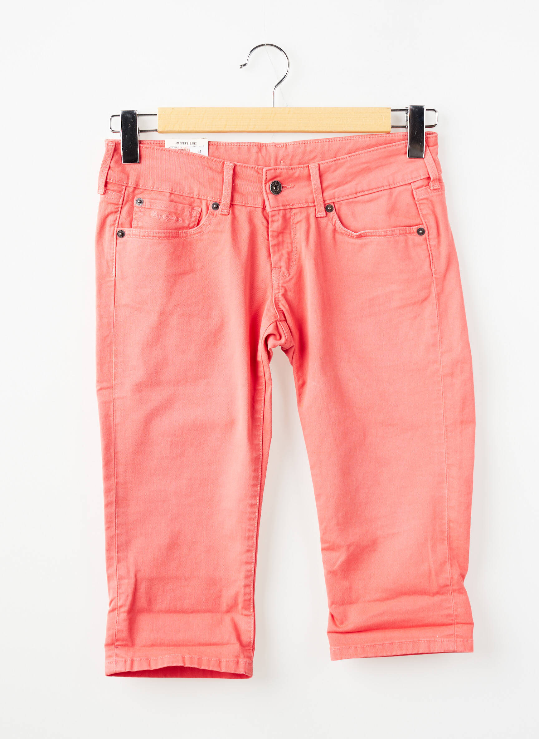 Bermudas tamprumas reguliuojamo dydžio raudona PEPE JEANS mergina