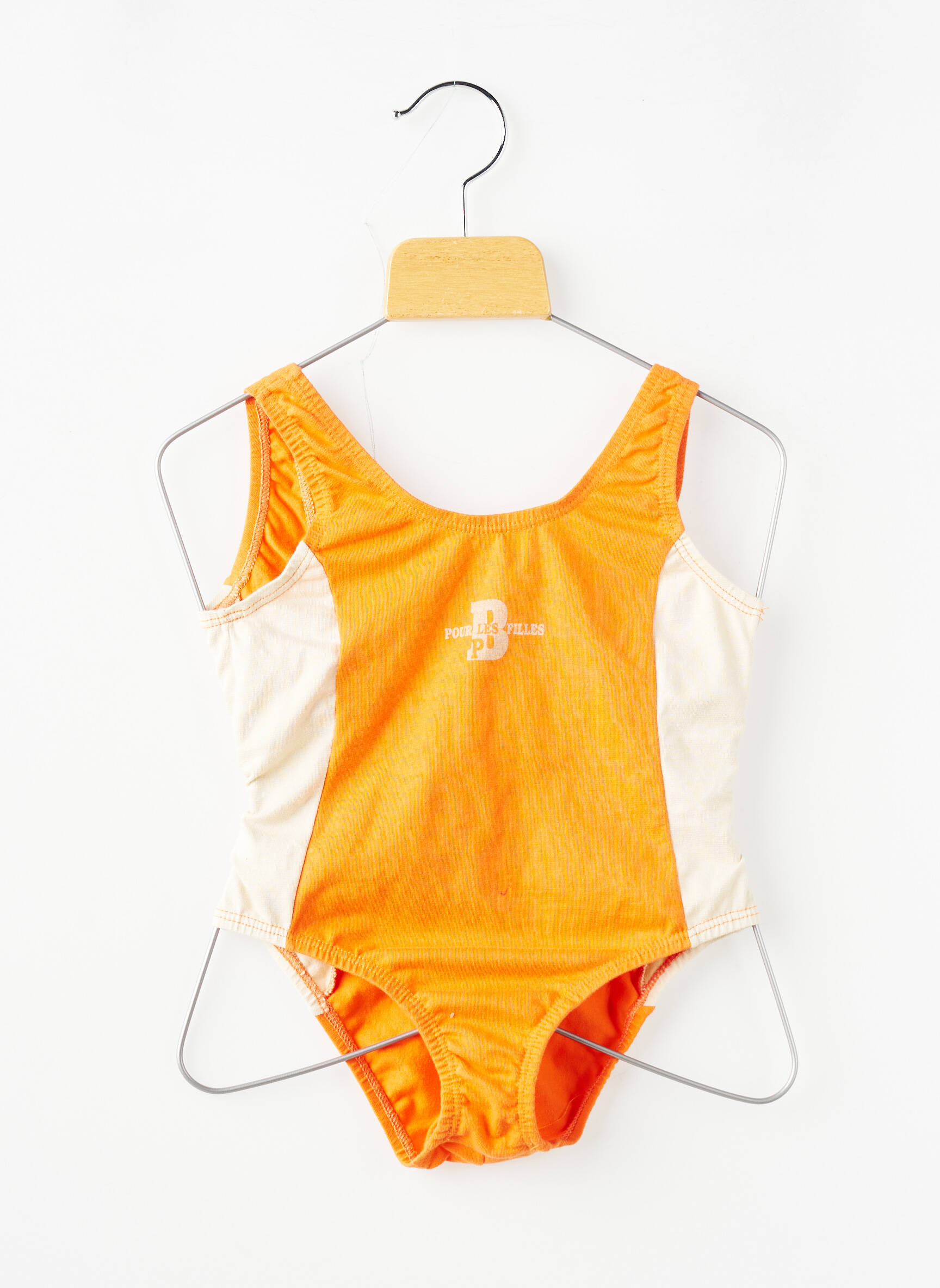 Vienos dalies maudymosi kostiumas tamprumas oranžinė PETIT BATEAU mergina