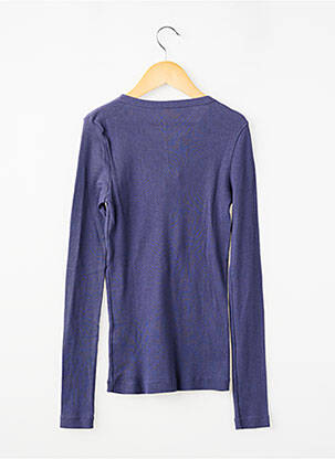 Viršūnė centrinė iškirptė ilgos rankovės violetinis PETIT BATEAU mergina