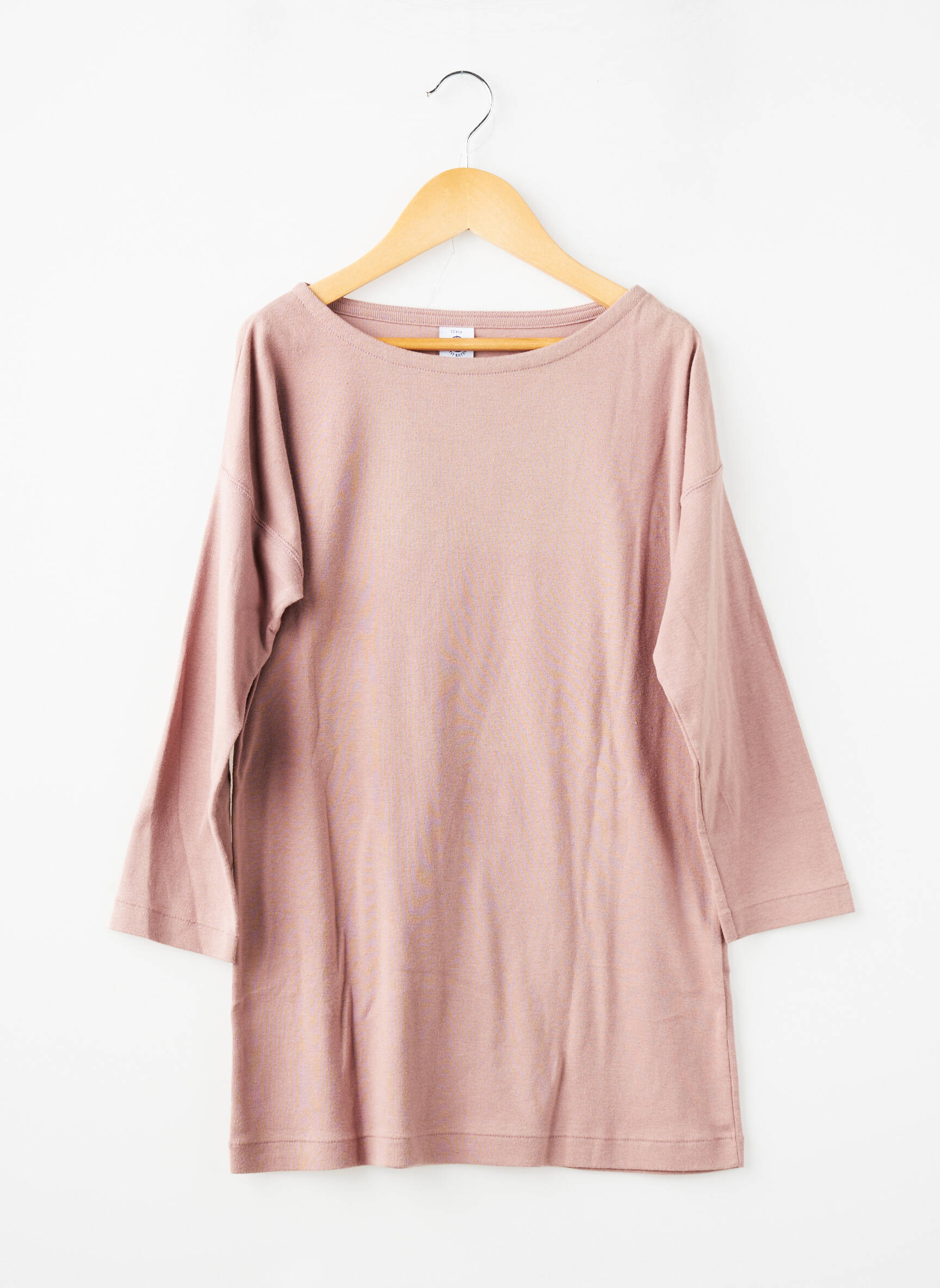 Viršūnė ilgos rankovės ilgos rankovės rožinė PETIT BATEAU mergina