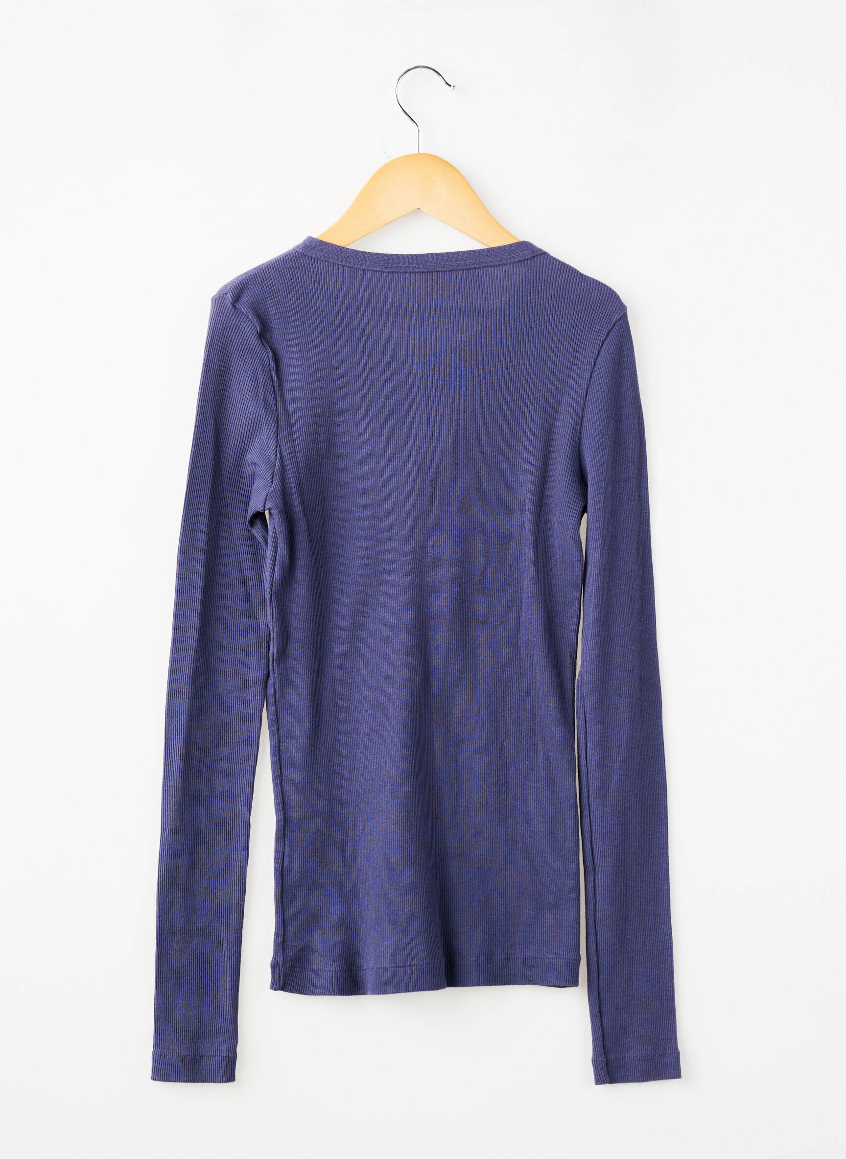 Viršūnė centrinė iškirptė ilgos rankovės violetinis PETIT BATEAU mergina