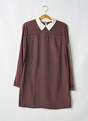 Pusilgių suknelė gėlių raštas ilgos rankovės raudona MAISON SCOTCH moteris
