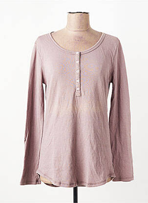T-marškinys ilgos rankovės ilgos rankovės violetinis MAISON SCOTCH moteris