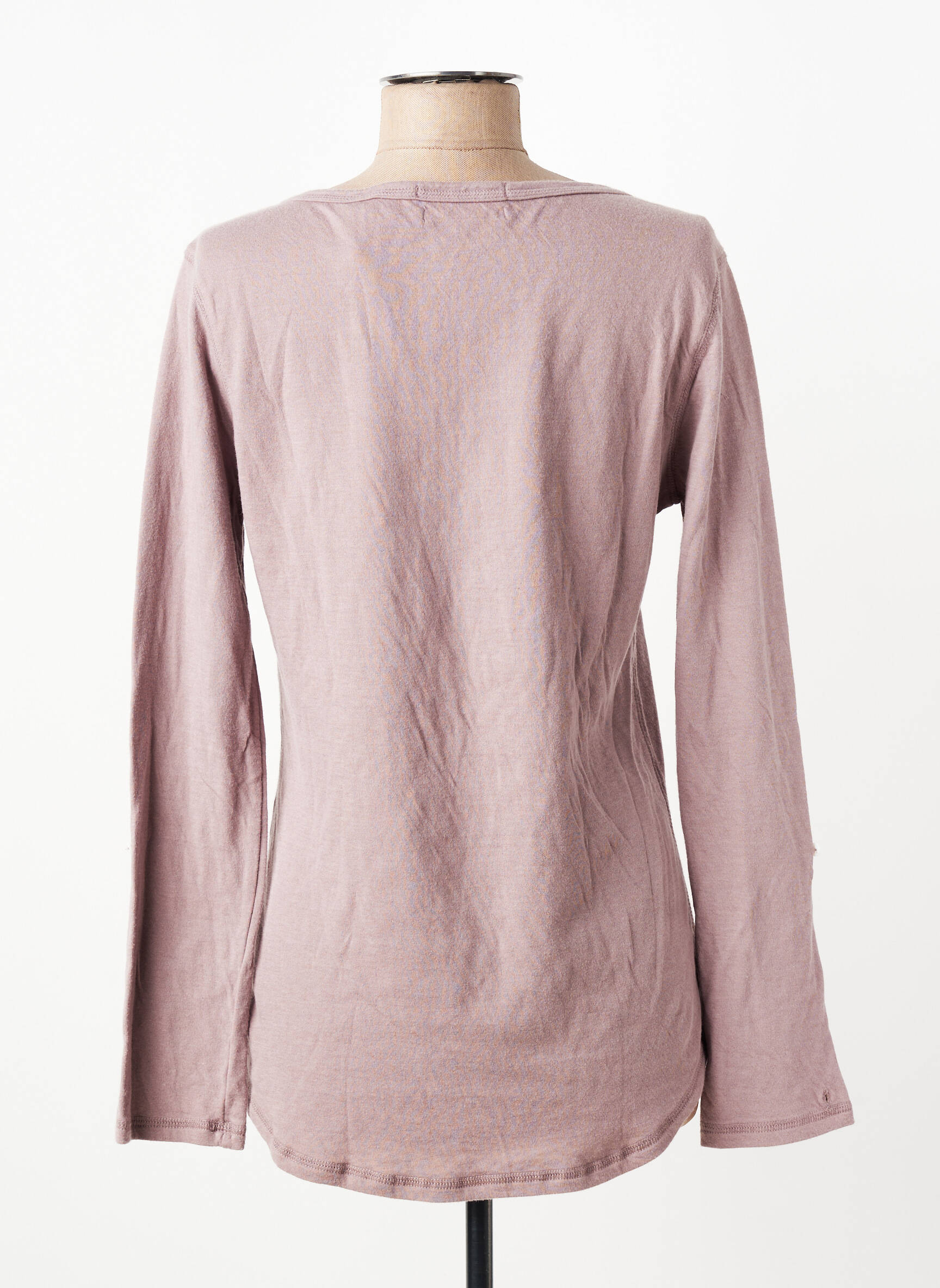 T-marškinys ilgos rankovės ilgos rankovės violetinis MAISON SCOTCH moteris