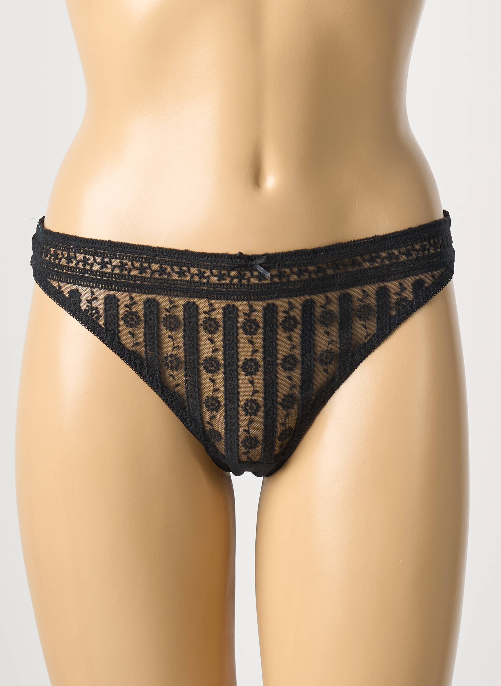 Tanga tamprumas juodas PRINCESSE TAM-TAM moteris