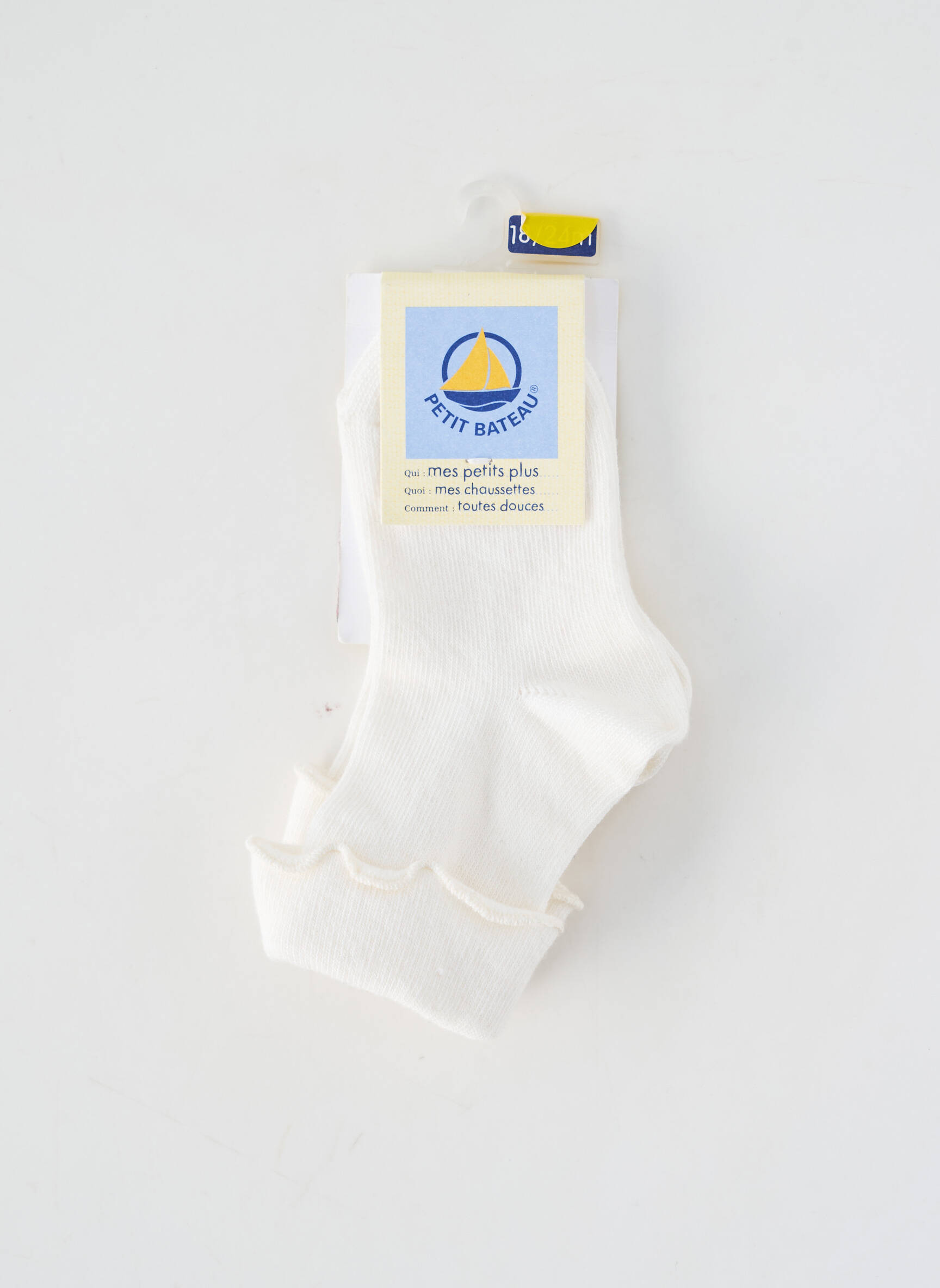 Kojinės tamprumas baltas PETIT BATEAU mergina