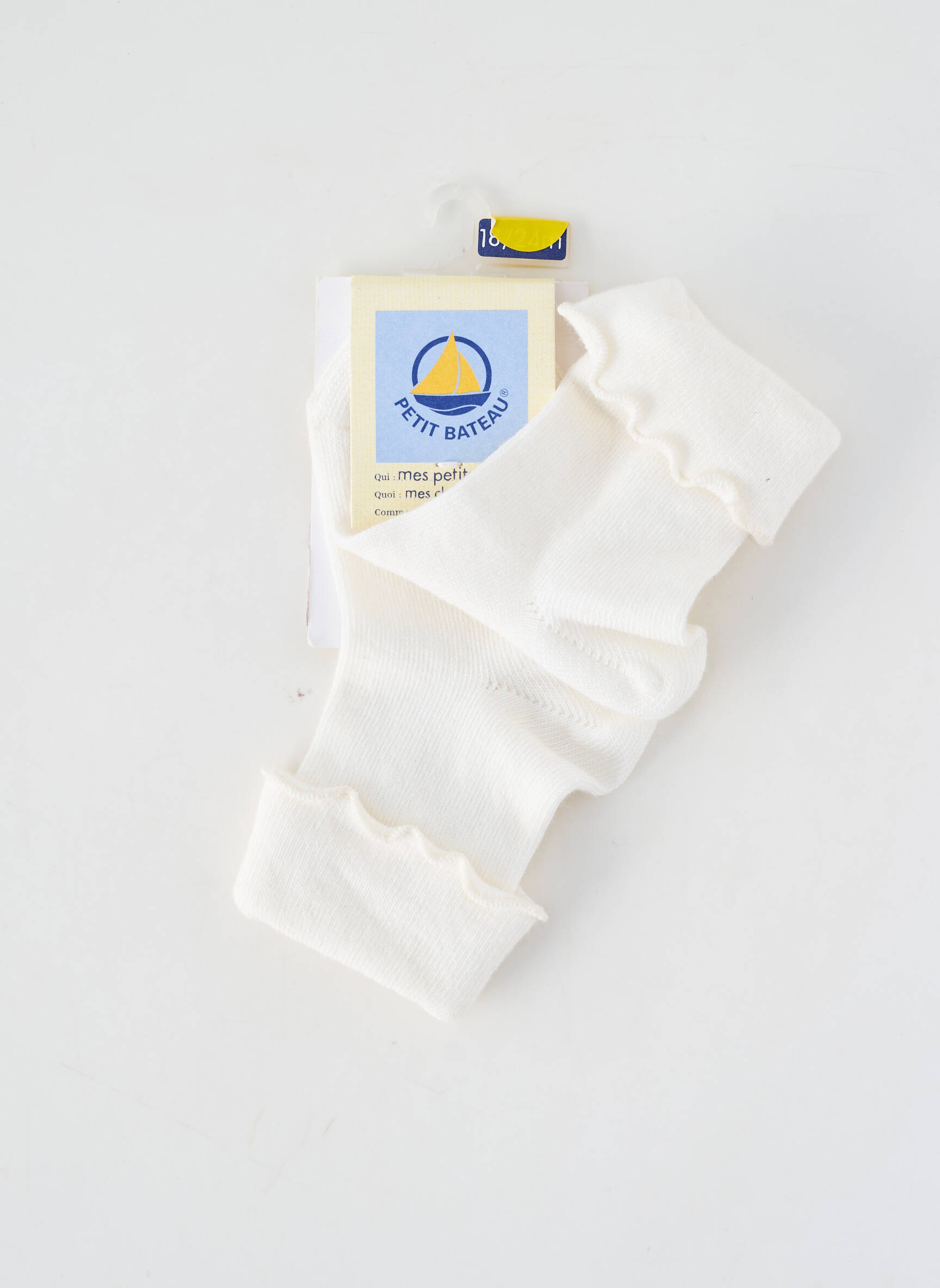 Kojinės tamprumas baltas PETIT BATEAU mergina