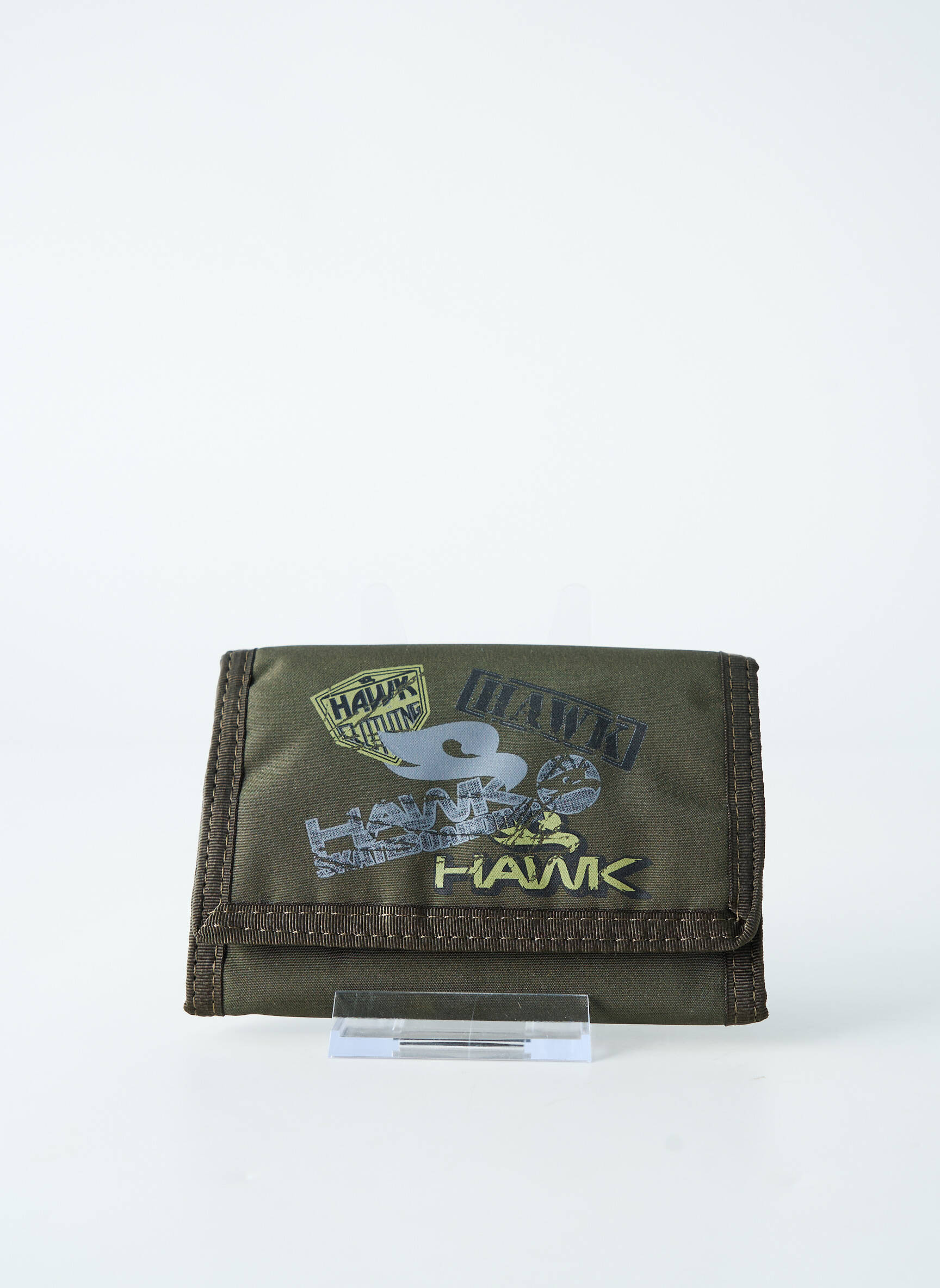 Piniginė satino efektas žalias HAWK vyras