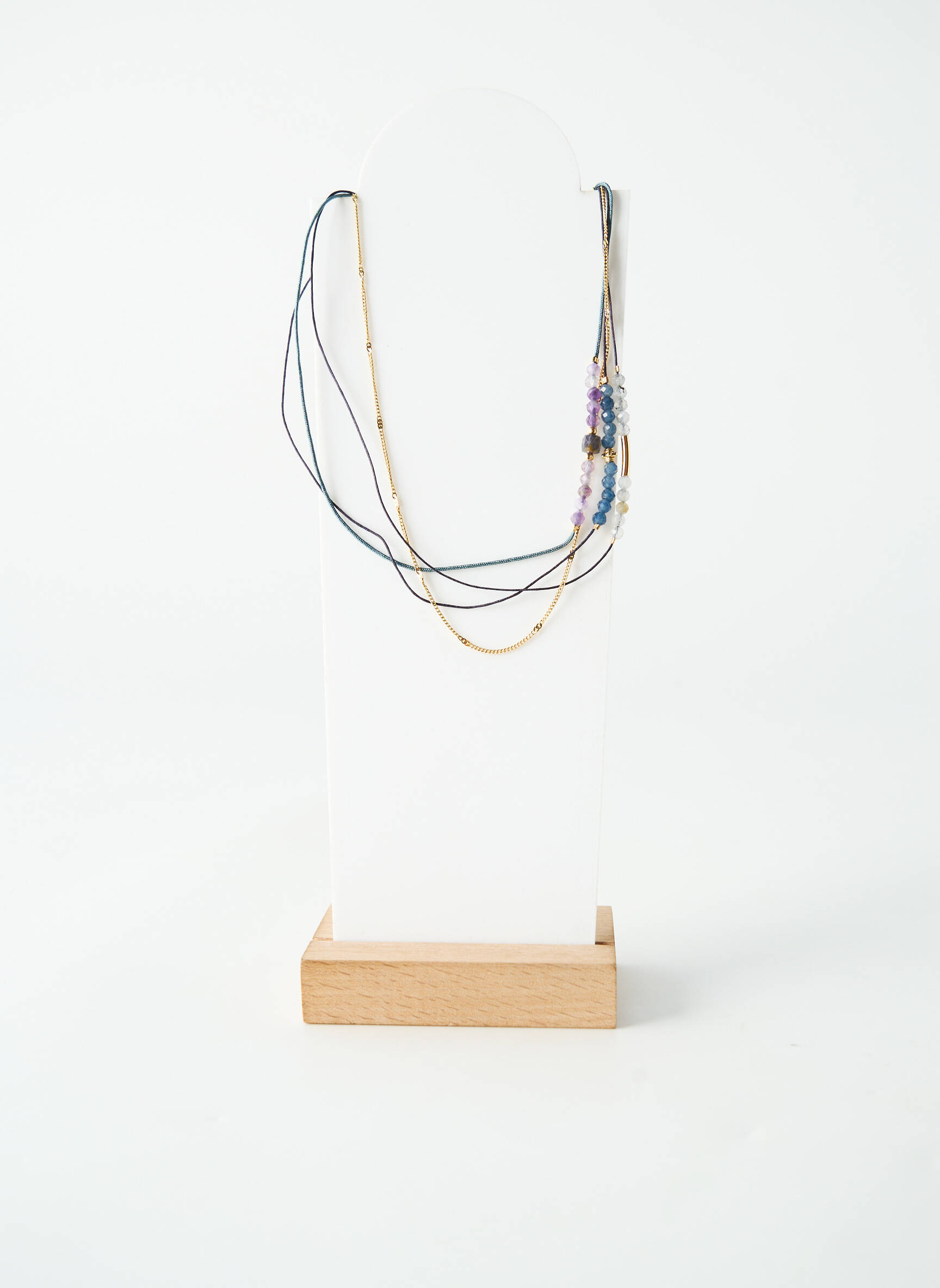 Kaklaraištis perlų ornamentas mėlyna BY GARANCE moteris