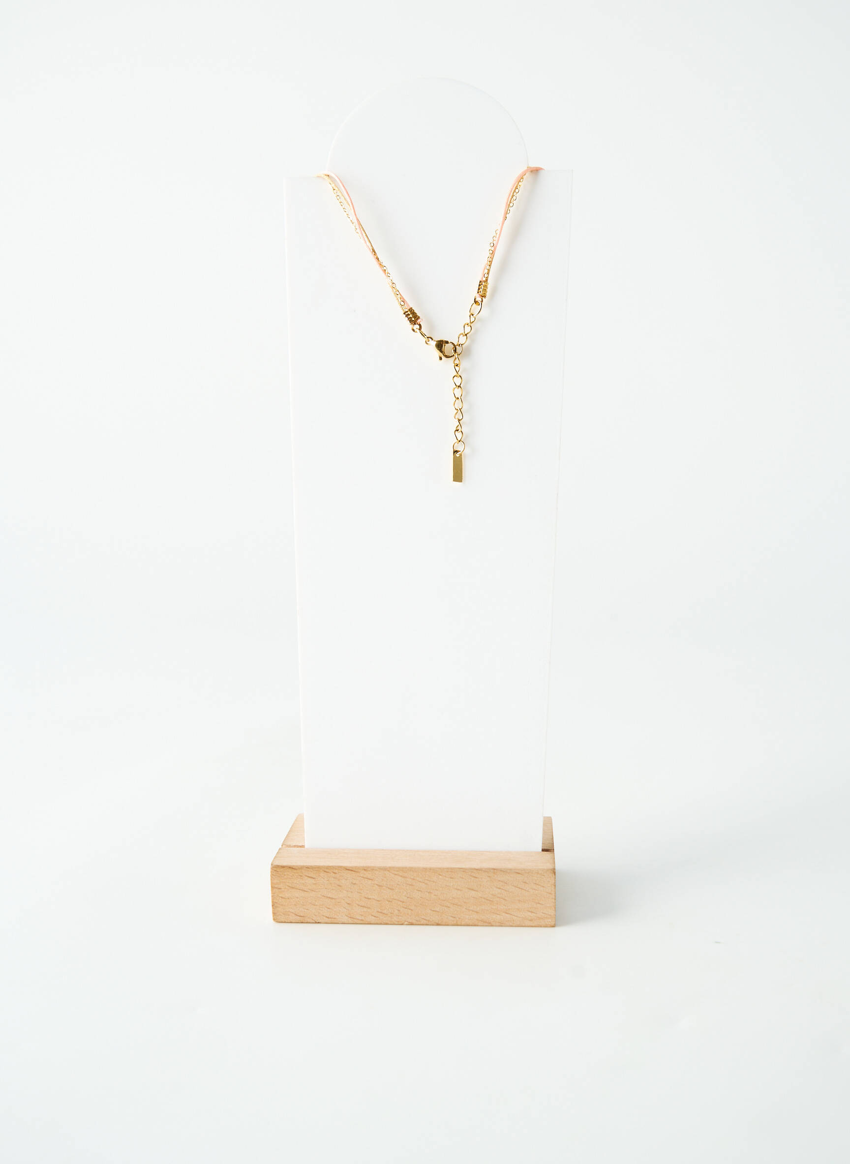 Kaklaraištis perlų ornamentas rožinė BY GARANCE moteris