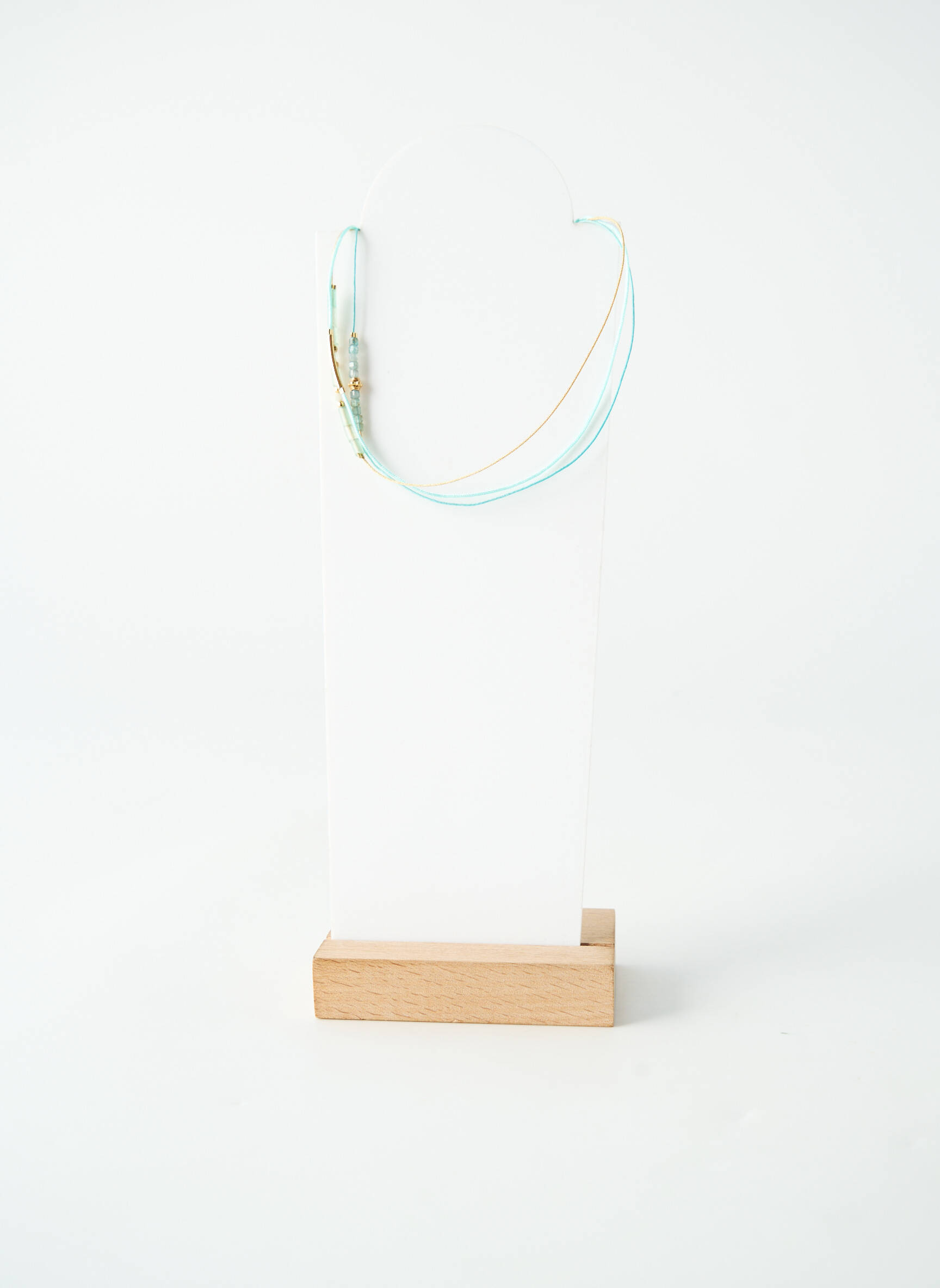 Kaklaraištis perlų ornamentas mėlyna BY GARANCE moteris