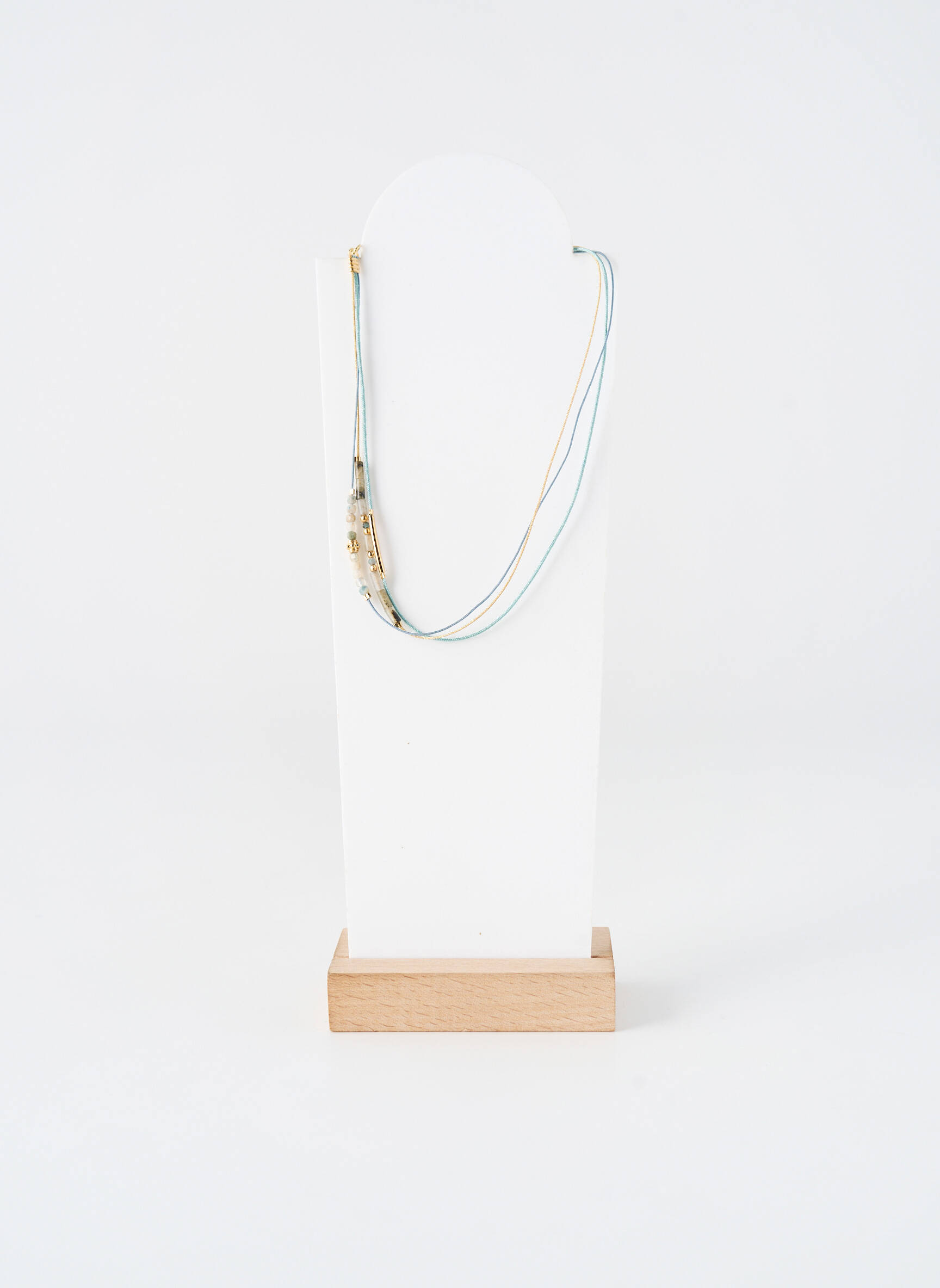Kaklaraištis perlų ornamentas mėlyna BY GARANCE moteris