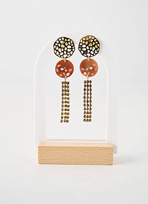 Auskarai mygtuko uždarymas baltas NATURE BIJOUX moteris