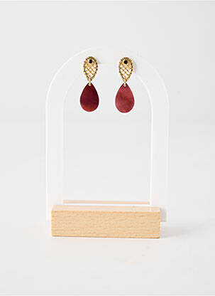 Auskarai mygtuko uždarymas rudas NATURE BIJOUX moteris
