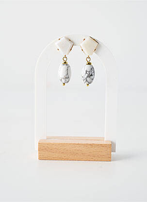 Auskarai perlų ornamentas pilka NATURE BIJOUX moteris