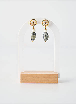 Auskarai perlų ornamentas pilka NATURE BIJOUX moteris