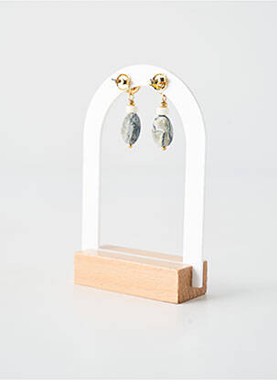 Auskarai perlų ornamentas pilka NATURE BIJOUX moteris