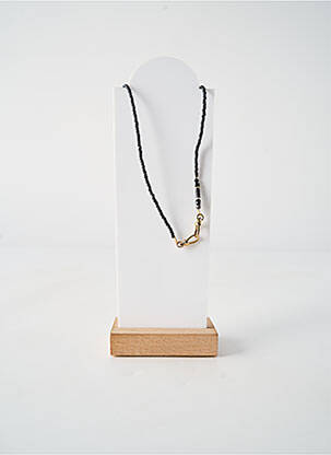 Kaklaraištis perlų ornamentas juodas BY GARANCE moteris