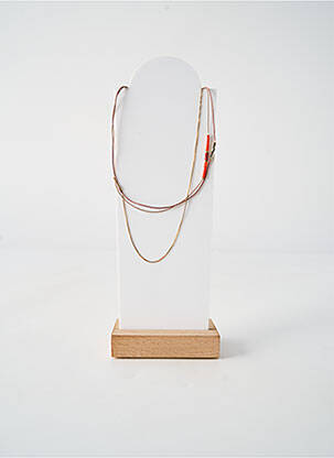 Kaklaraištis perlų ornamentas oranžinė BY GARANCE moteris