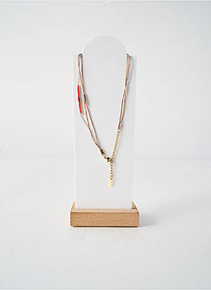 Kaklaraištis perlų ornamentas oranžinė BY GARANCE moteris