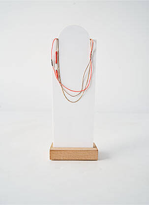 Kaklaraištis perlų ornamentas oranžinė BY GARANCE moteris