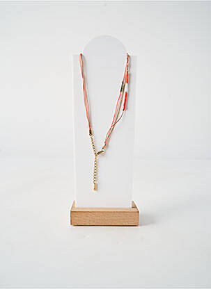 Kaklaraištis perlų ornamentas oranžinė BY GARANCE moteris