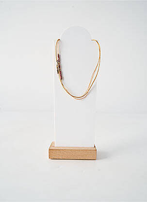 Kaklaraištis perlų ornamentas rudas BY GARANCE moteris