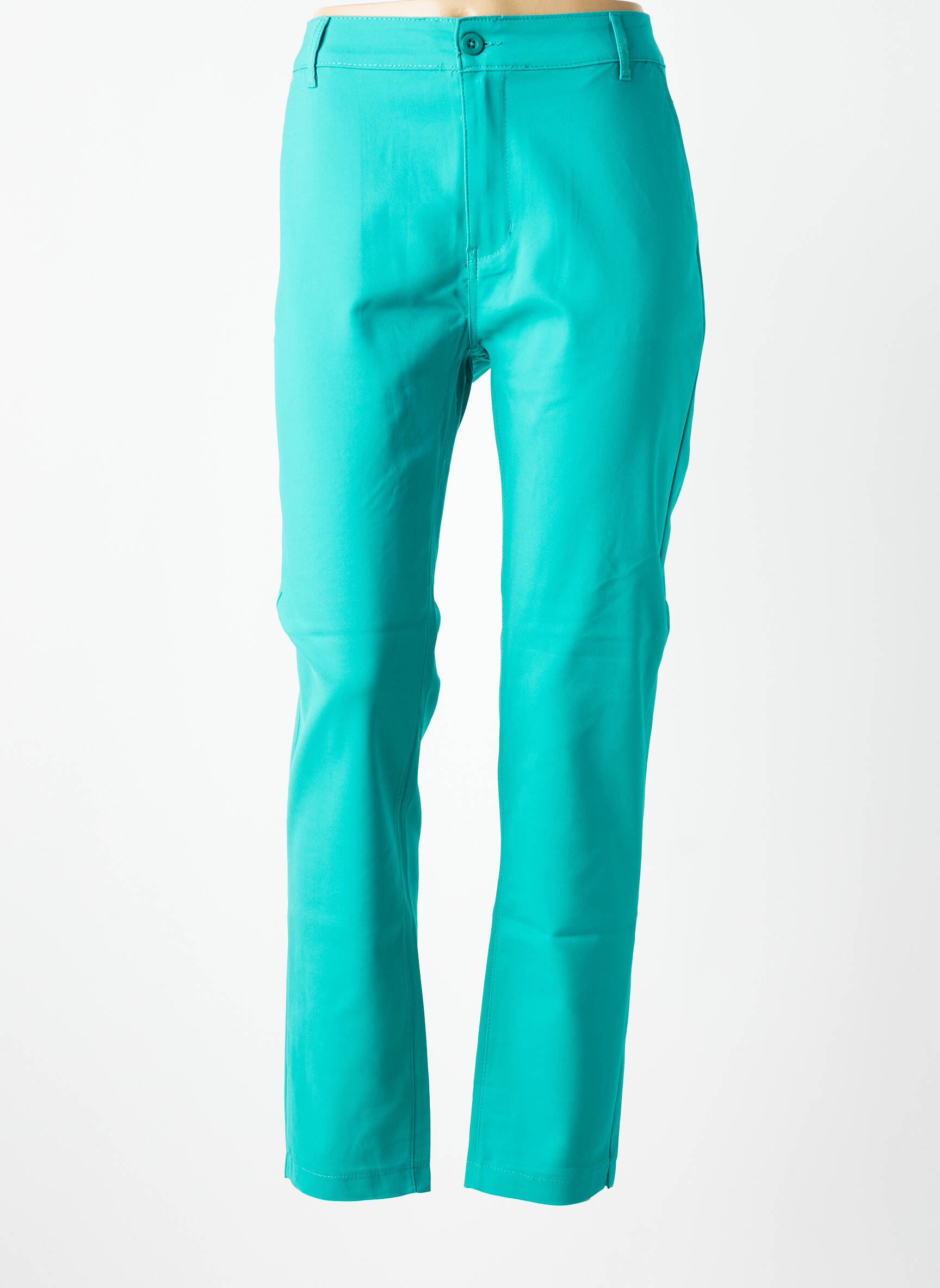 Chino kelnė uždarymas su užtrauktuku po mygtuku uždengimu normala dydis mėlyna LEMON DRESS moteris