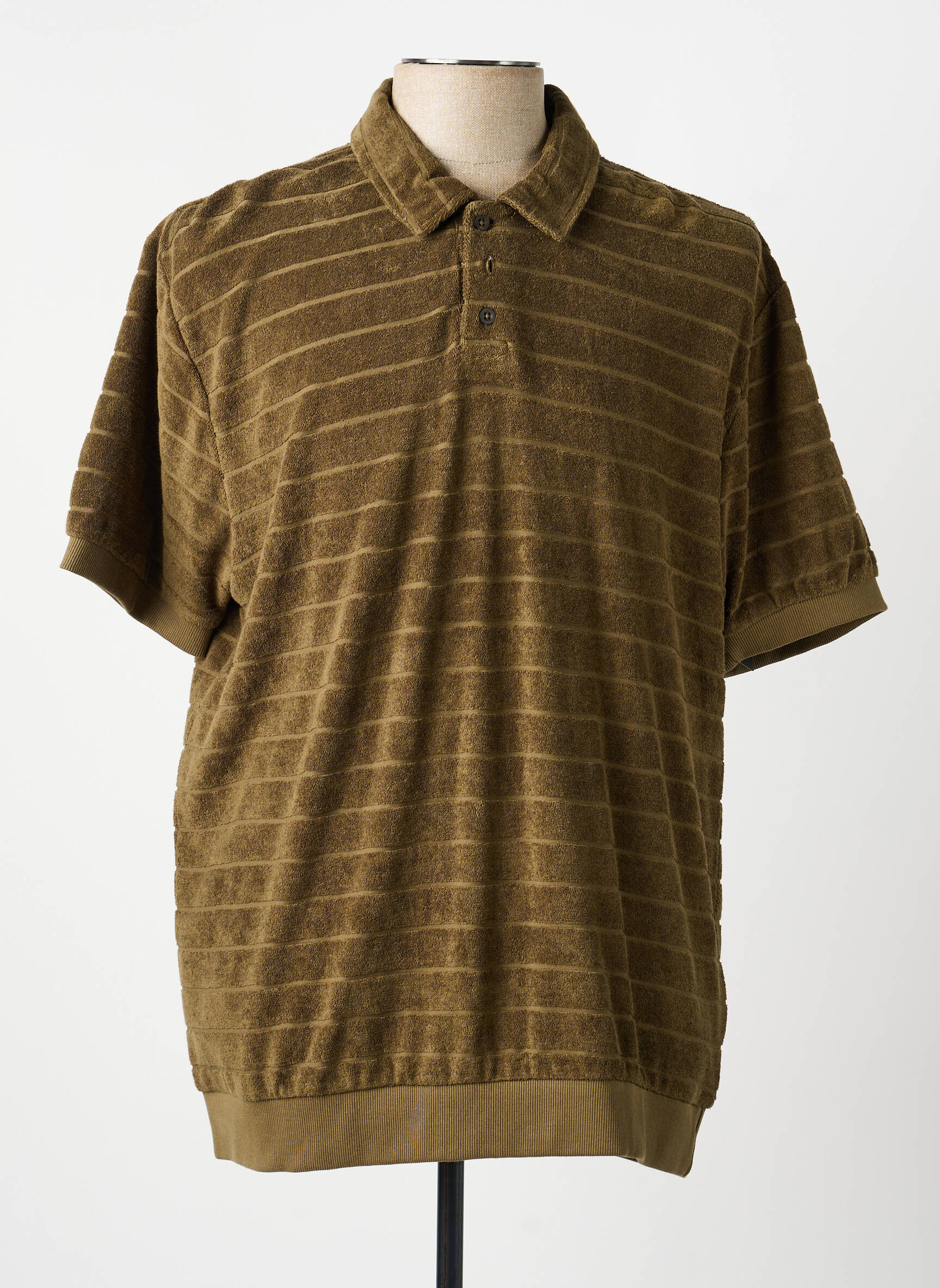 Polo jersey audinys trumpas rankovės žalias BRIXTON vyras