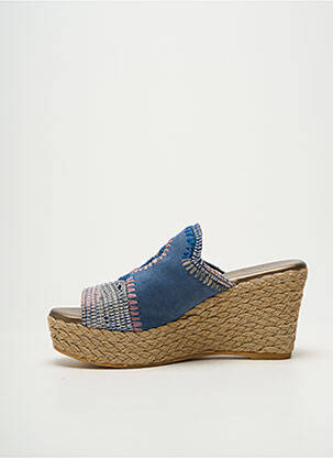 Mule/sabotai satino audinys kulnas nuo 7 iki 9 cm mėlyna ANGEL DE LA GUARDA moteris