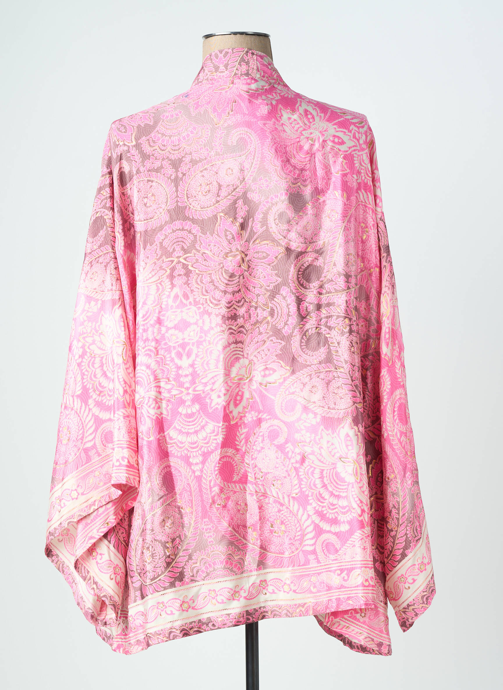 Kimono striukė ilgos rankovės rožinė LAUREN VIDAL moteris