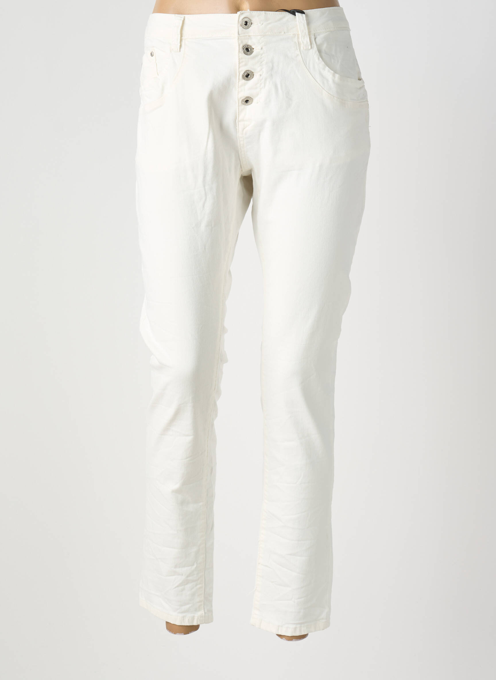 Lieknos kelnės kišenės baltas PLACE DU JOUR moteris