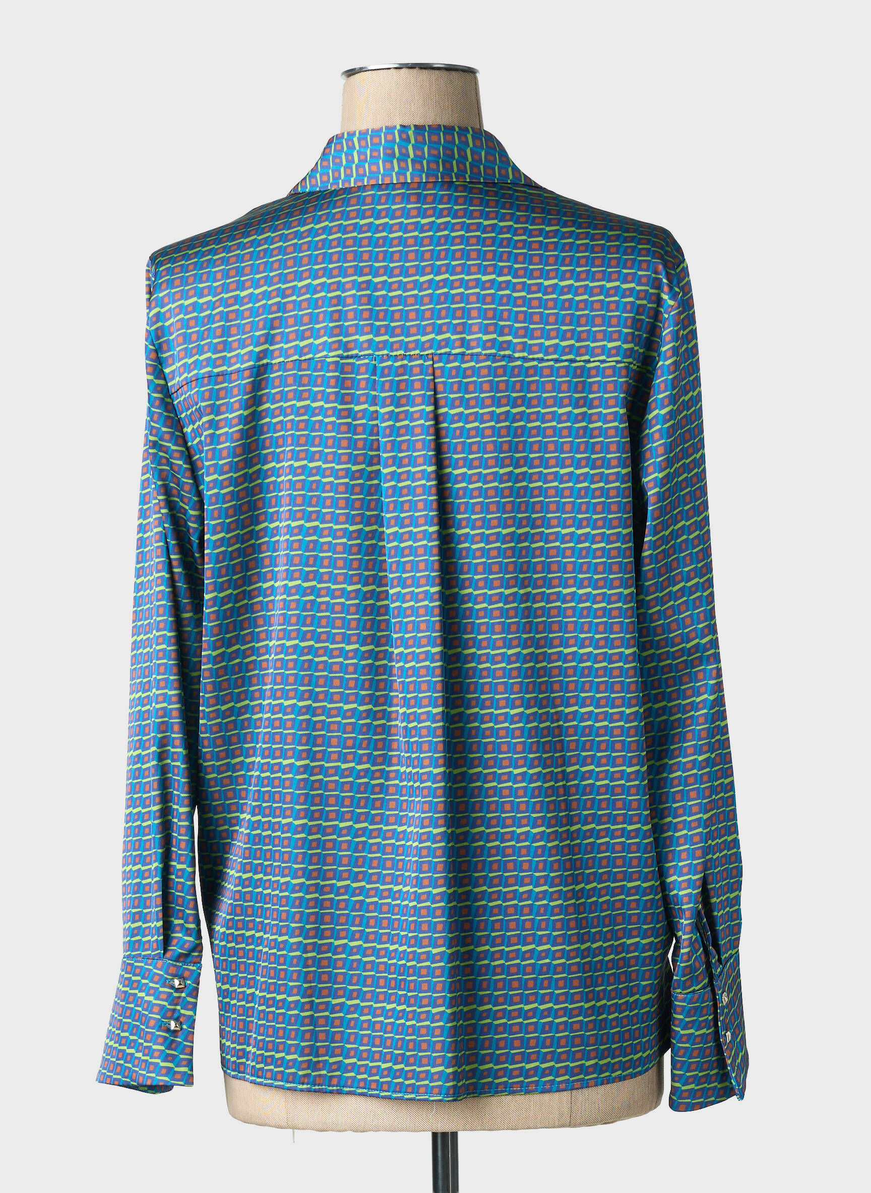 Moteriškas marškinys sklandi forma ilgos rankovės mėlyna TINTA STYLE moteris