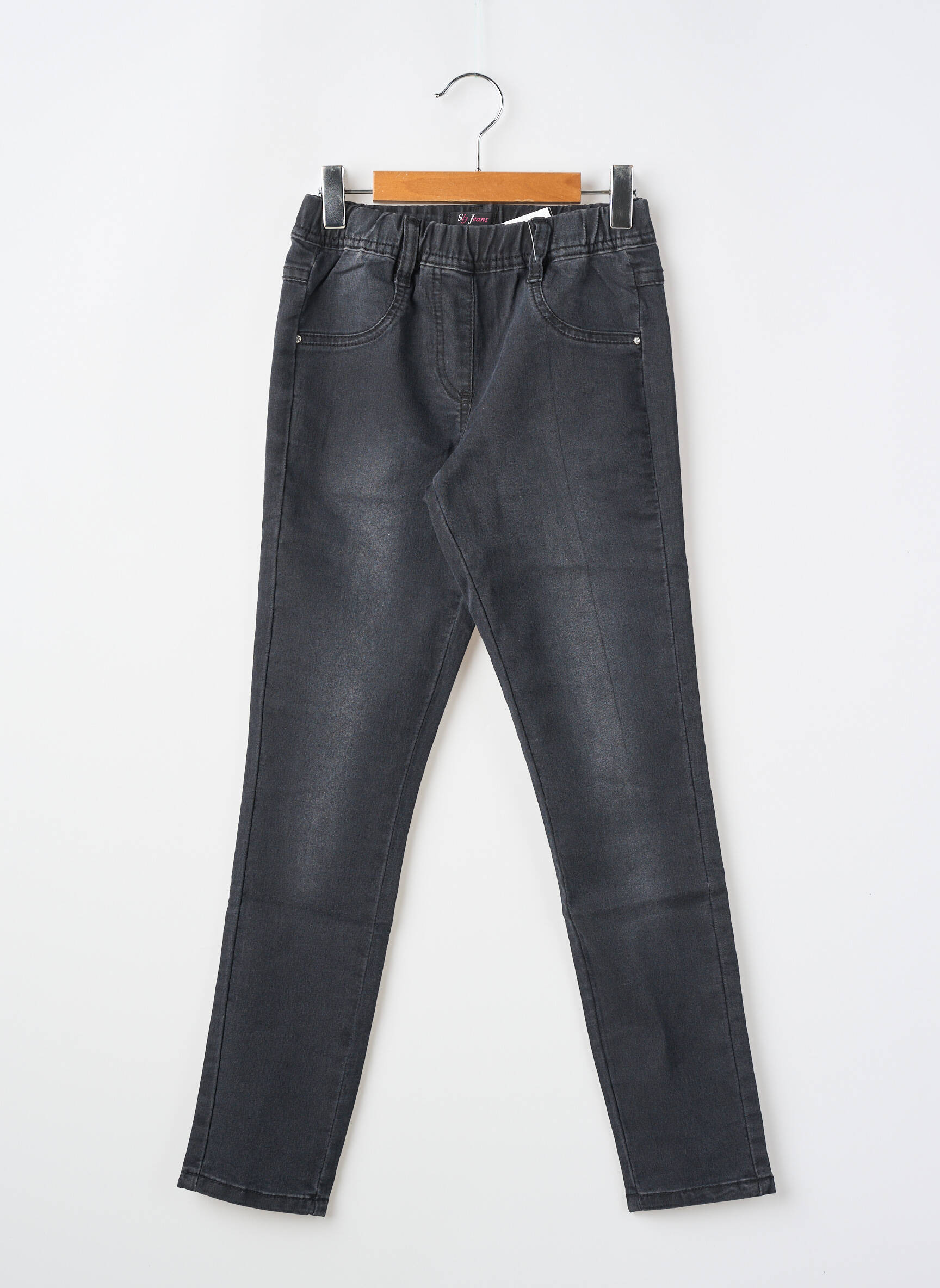 Jegging denimo audinys reguliuojamo dydžio juodas SLY JEANS mergina