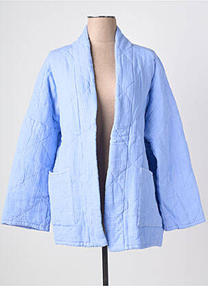 Kimono striukė ilgos rankovės mėlyna DANEFAE moteris