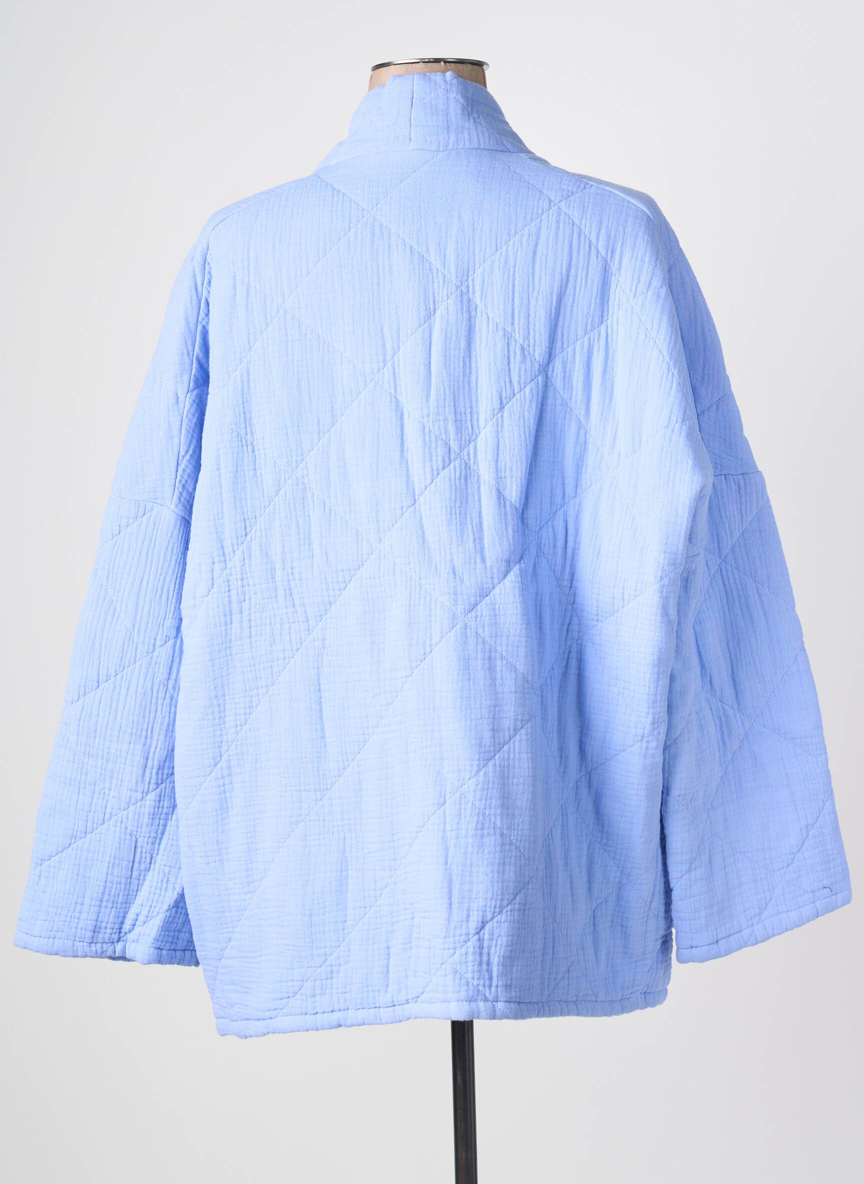 Kimono striukė ilgos rankovės mėlyna DANEFAE moteris