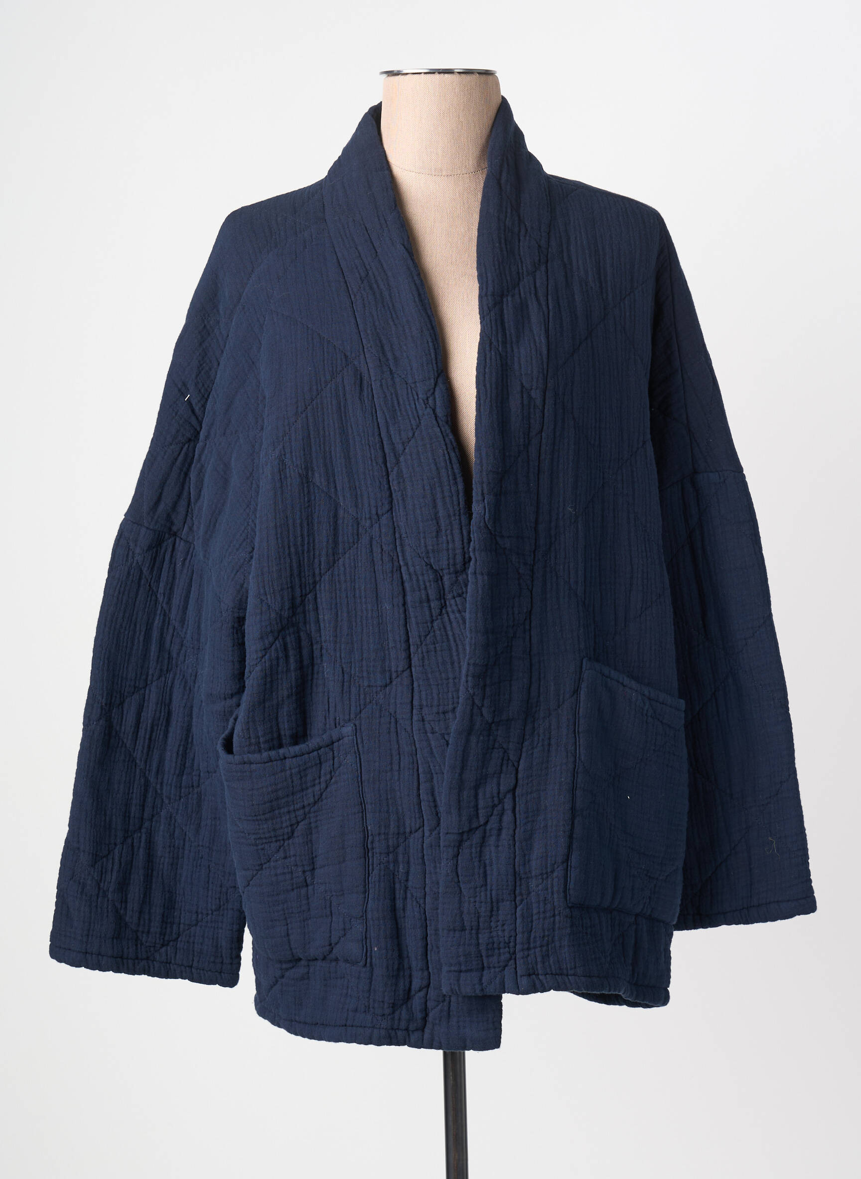 Kimono striukė ilgos rankovės tamsiai mėlyna DANEFAE moteris